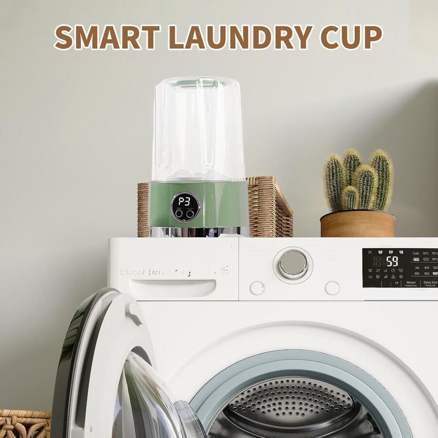 Wasbeker Mini Wasmachine Draagbare Wasmachine Ondergoed Snel Ondergoed Wassen Compact Reisformaat 13.6 cm Groen