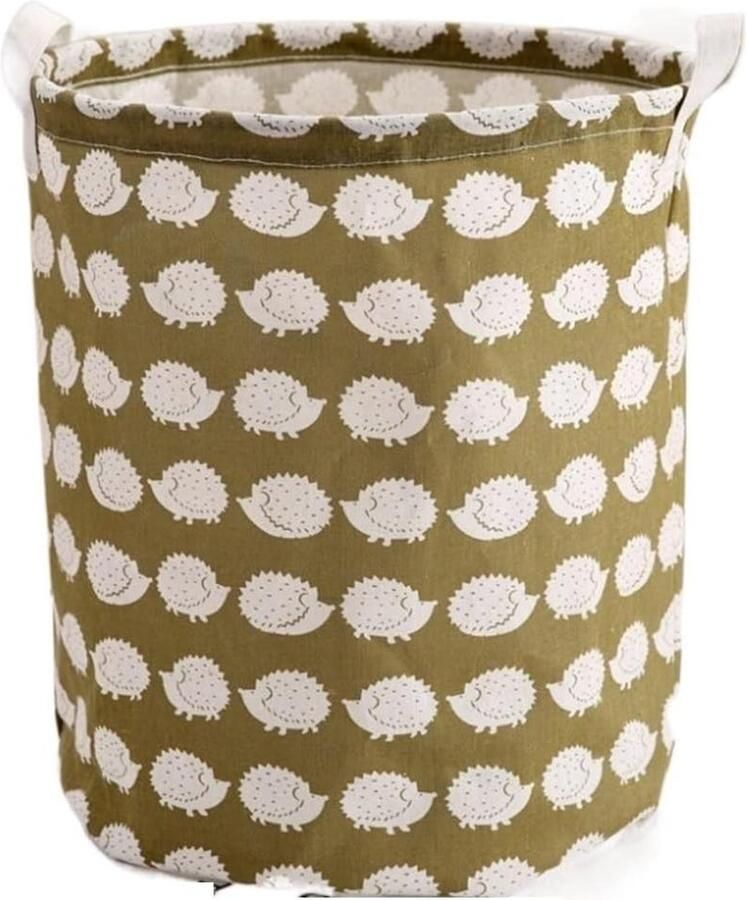 Wasbox Wasmanden Katoen Linnen Vuile Wasmand Opvouwbare Wasbare Ronde Waterdichte Organizer Emmer Wasmand (Color : F Size : 37.5 * 43cm)