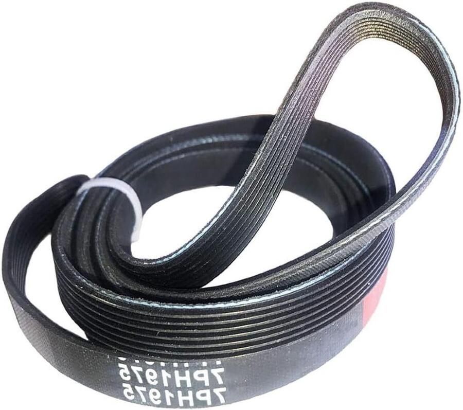 Wasdroger Aandrijfriem V-geribbelde riem Apparaat Reparatie 7 Fijne Ribben 1975 mm Lengte Zwart