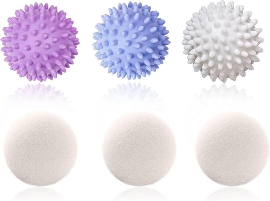Wasdroger Ballen Droger Ballen Set Verkorten Droogtijd Herbruikbaar Natuurlijk Materiaal 6 Stuks
