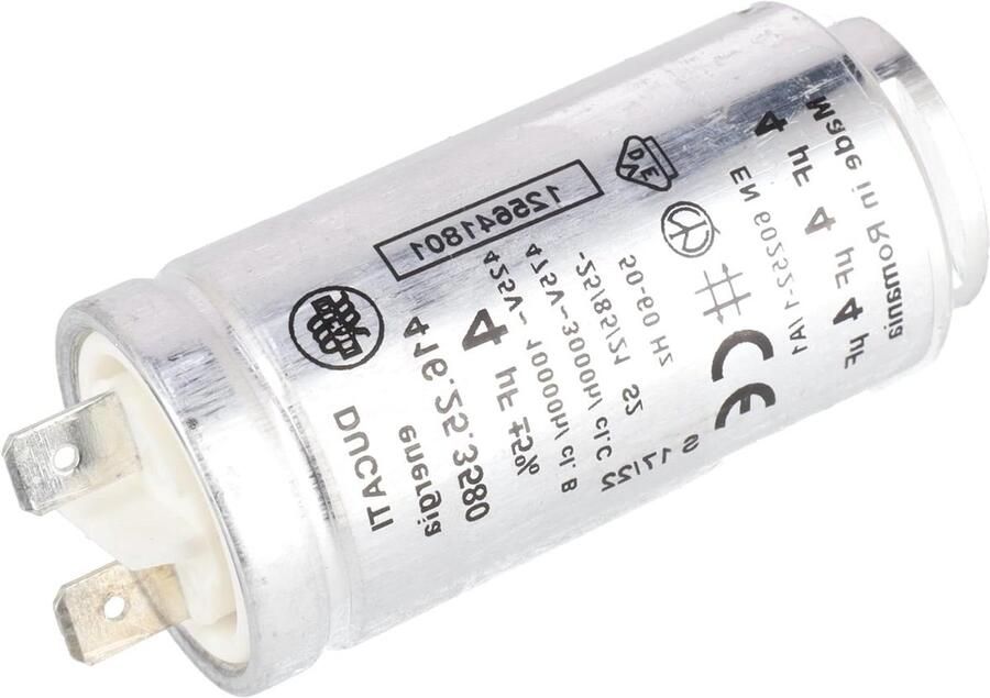Wasdroger Condensator 4uf Wasmachine Reparatie 4uf Capaciteit 1256418011 Wit