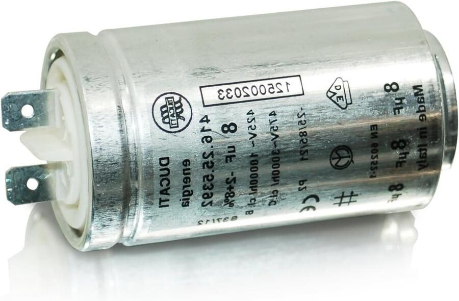 Wasdroger Condensator Stuk Apparaat Reparatie Origineel Onderdeel 8 uf N.v.t