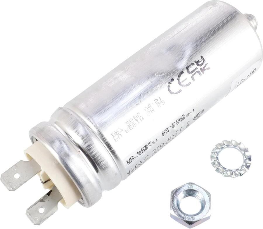 Wasdroger Condensator Startcondensator Apparaat Reparatie 8 uF Capaciteit Standaard Formaat Zwart