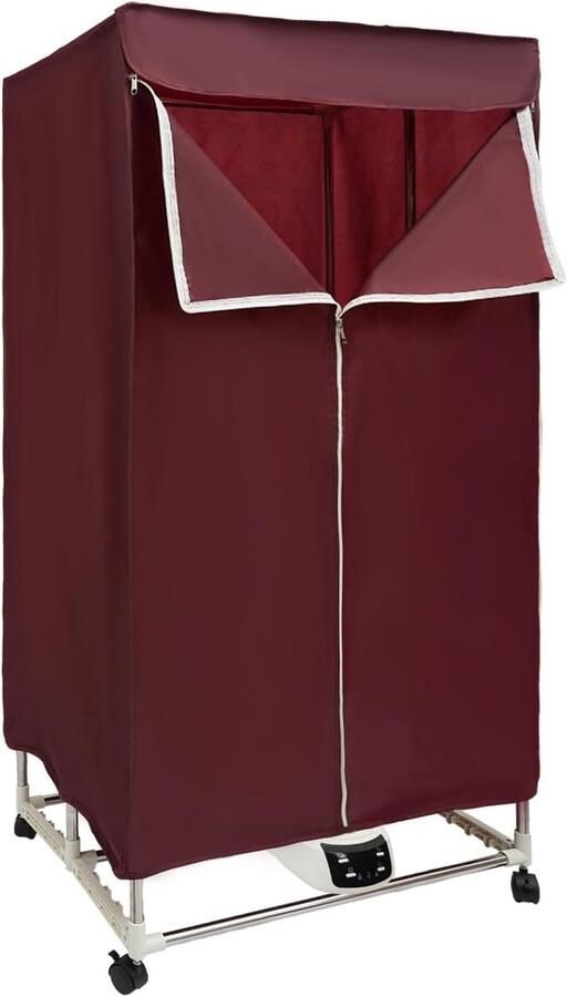 Wasdroger Condensdroger Kleding Drogen Opvouwbaar Design 70 x 50 x 150 cm Wijnrood