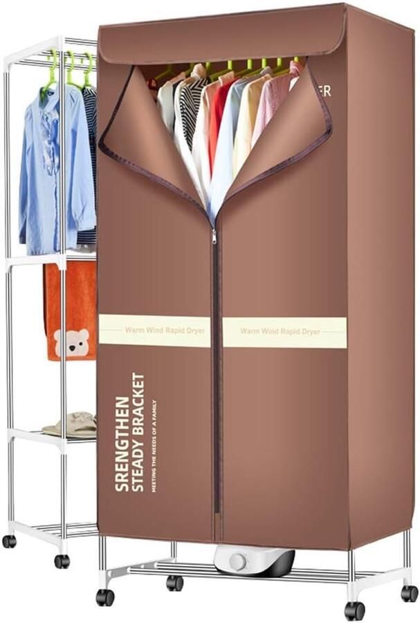 Wasdroger Kledingdroger Snel Kleding Drogen 3 Lagen Capaciteit 1000W Grijs