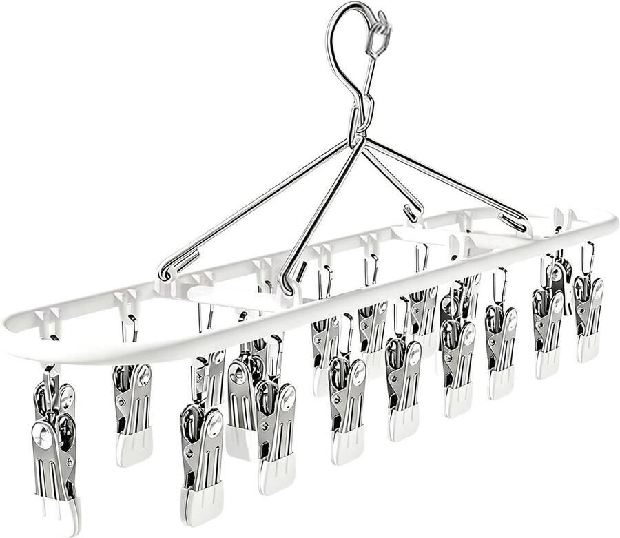 Wasdroger Kleerhanger rek Kleding drogen Ruimtebesparend ontwerp 44.5 cm Zilver