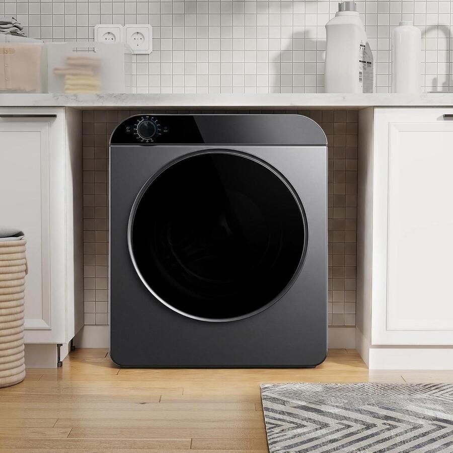 Wasdroger Kleine droger Kleding drogen Hygiënisch drogen 5 kg capaciteit Zilver grijs