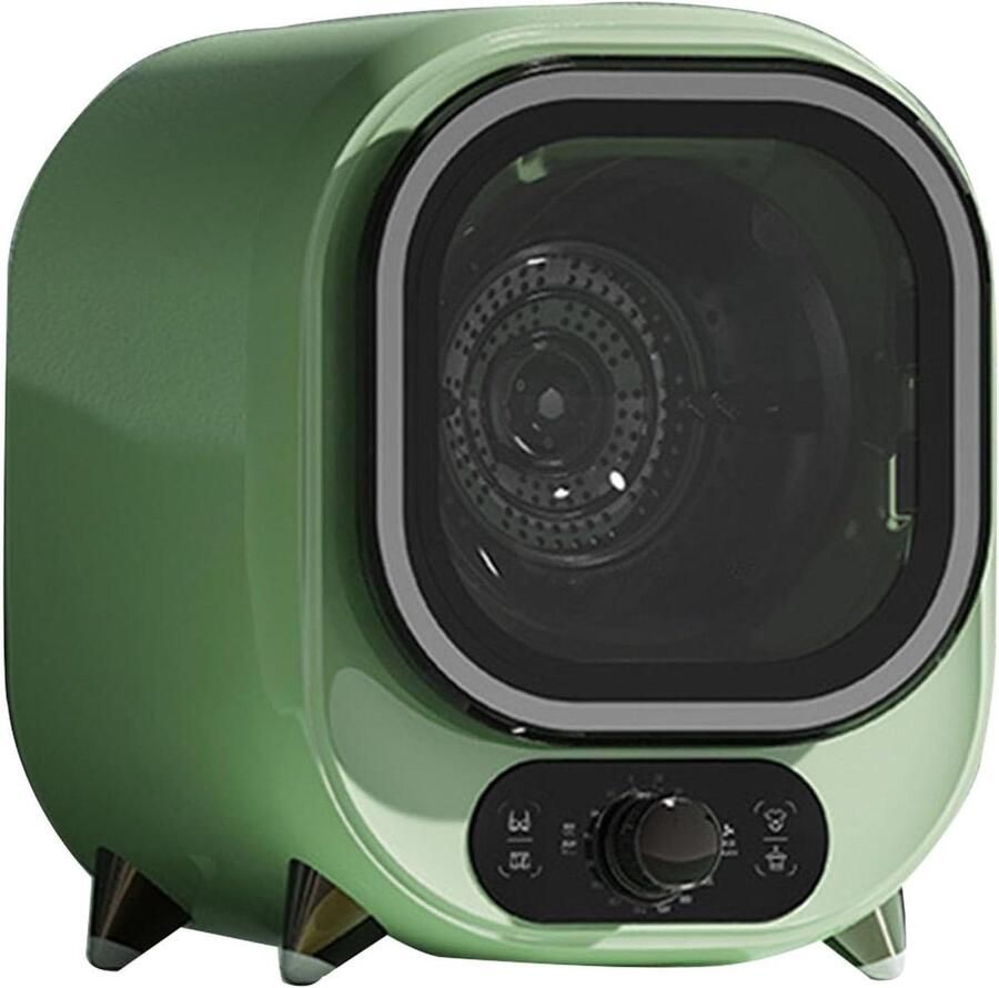 Wasdroger met sensordroog 450 W compacte geventileerde wasdroger met uitlaatkanaal en roestvrijstalen kuip draagbare wasdroger voor appartement huis slaapzaal camper Green