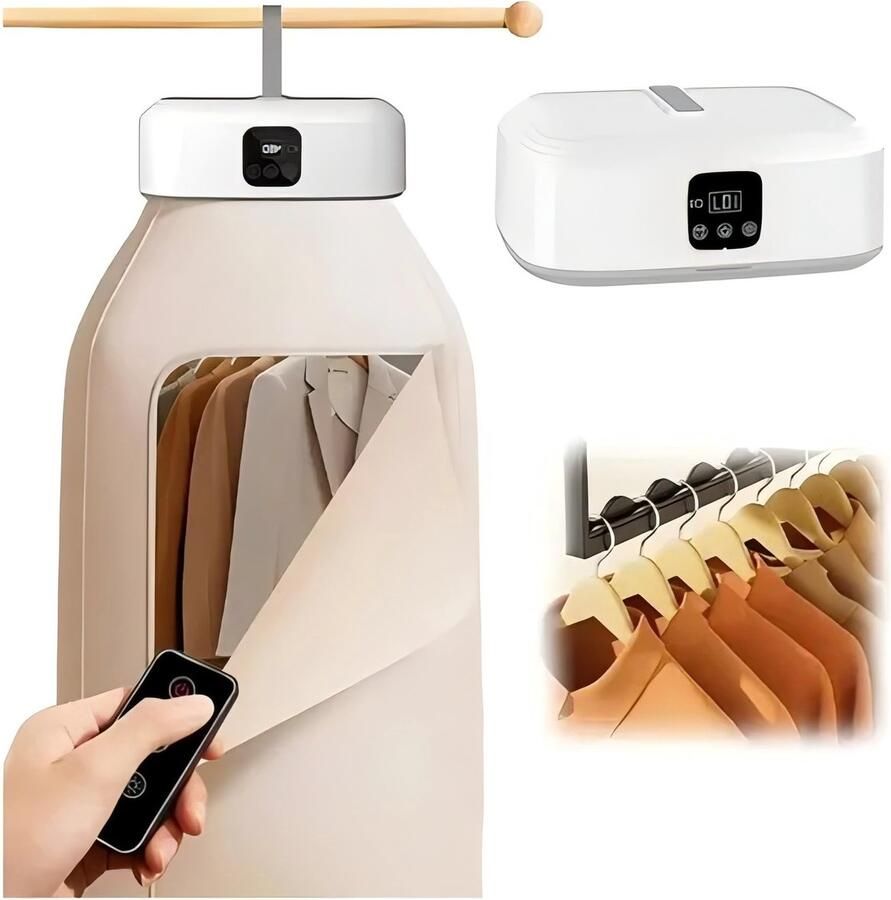 Wasdroger Opvouwbaar – Draagbare Kledingdroger – 600 W – Timer – 2 Droogstanden – Compact Ontwerp