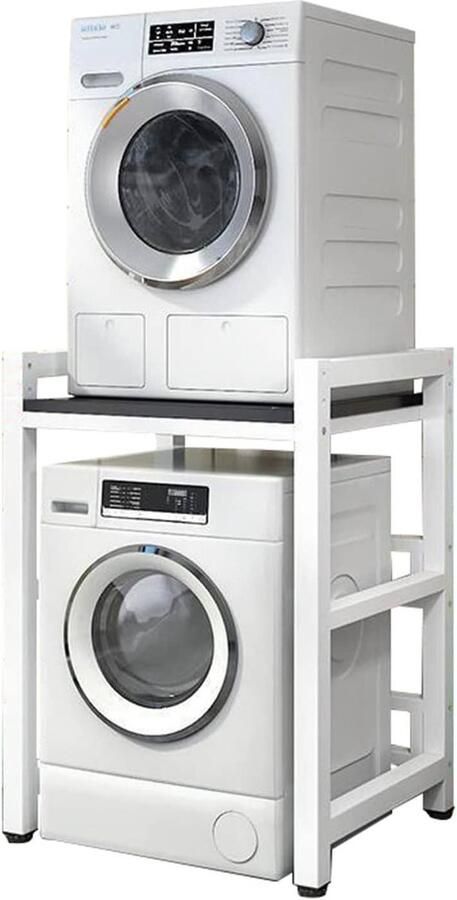 Droger Standaard Wasrek Ruimte Besparen Verstelbare Hoogte 75 cm Breed Wit Frame Zwart