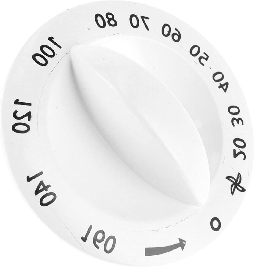 Wasdroger Timerknop Programmaknop Wasdroger Reparatie Witte Wijzerplaat 180 Minuten Wit