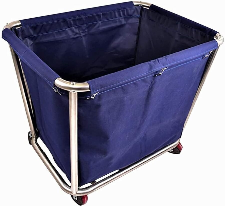 Waskarre Linnenwagen Kleding Sorteren Afneembare zak 90 x 65 x 80cm Blauw