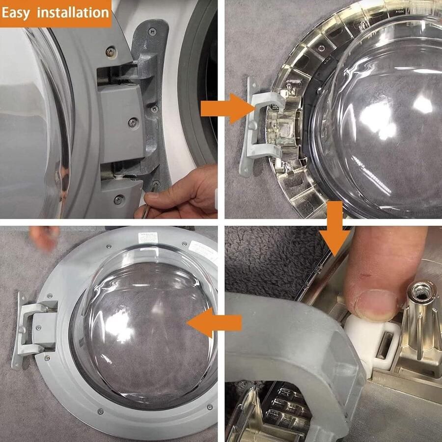 Wasmachine Deur Scharnier en Gesp van Aluminium Vervangingsdeel voor Universele Voorlader Wasmachine