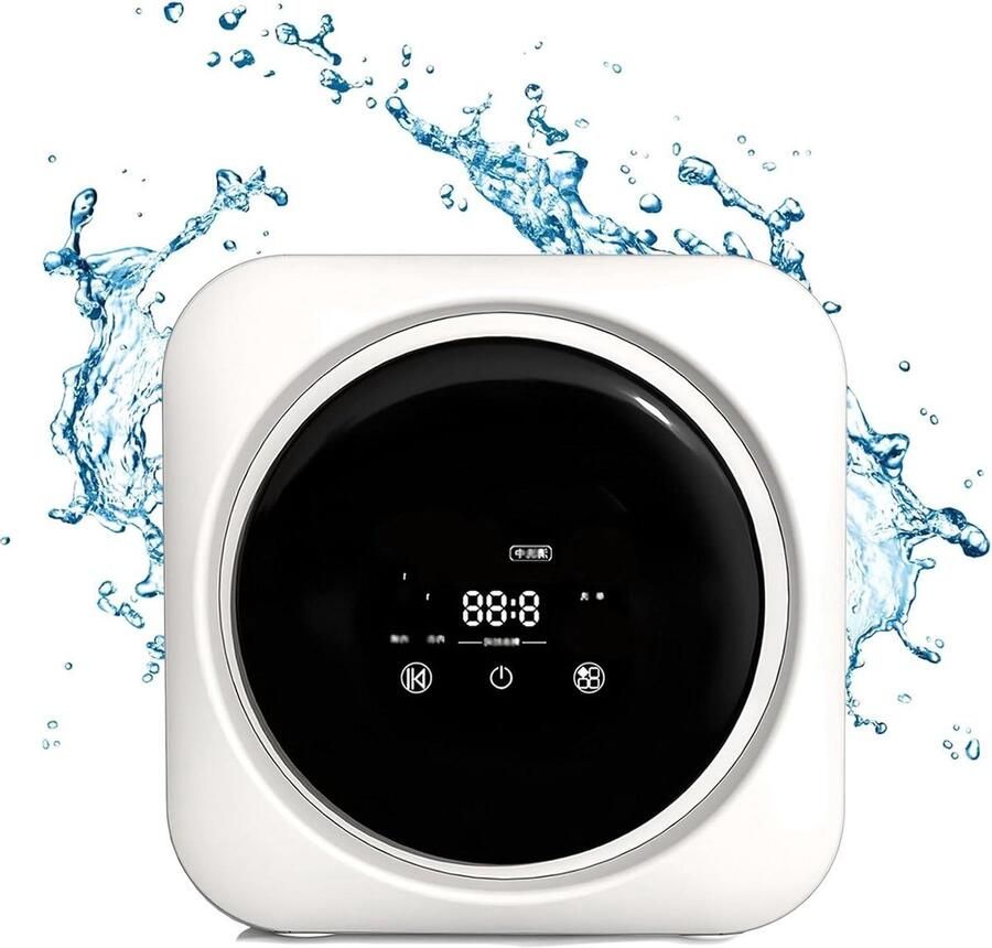 Wasmachine Droger Combinatie Mini Wasmachine Kleding Wassen 2-in-1 Functie 3.5 Liter Wit