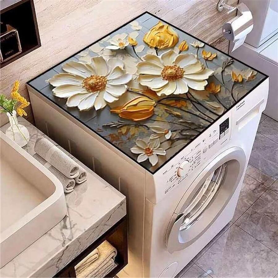 Wasmachine Drogerhoes Apparaat Cover Apparaten Beschermen Ademend Vochtabsorberend 50x60 cm Gedrukt