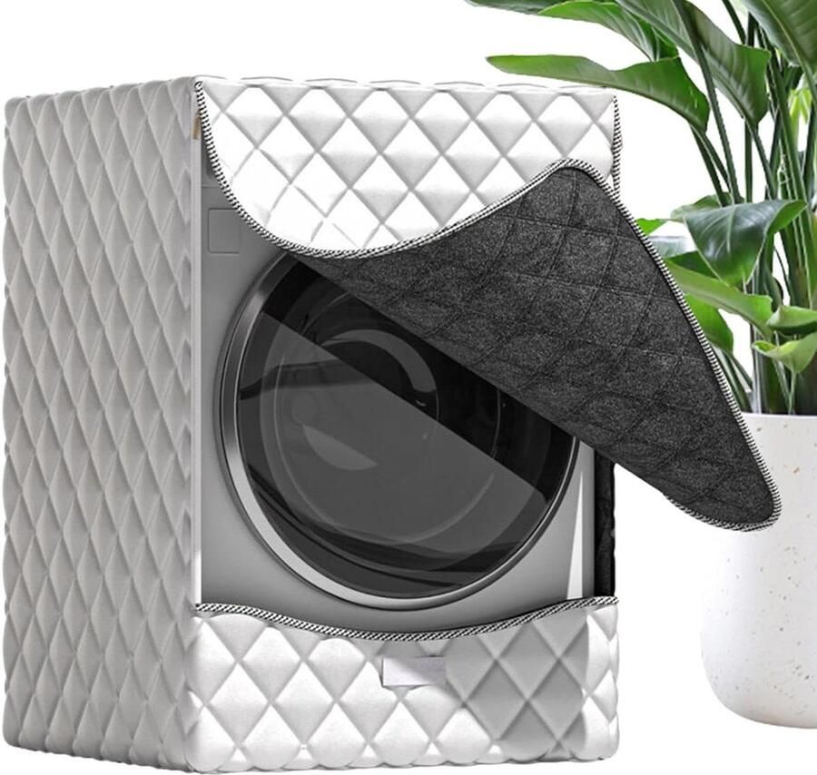 Wasmachine Drogerhoes Apparaatbeschermer Apparaten Beschermen UV-bestendig Waterdicht Maat L Zilver