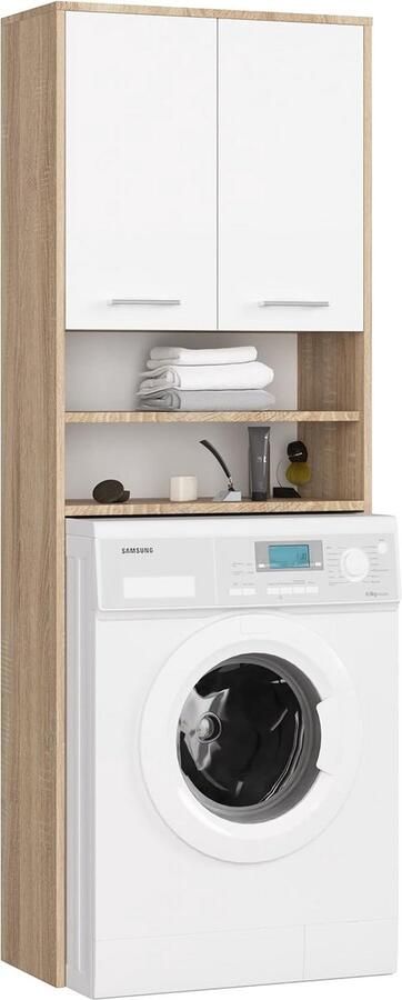 Wasmachine Ombouw Opbouwmeubel Kast Wasdroger Meubel ruimtewinst