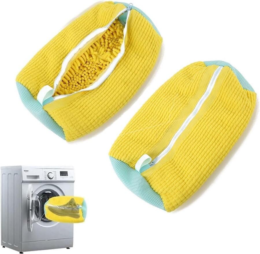 Wasmachine opbergtas voor schoenen en sneakers 2 stuks wasnet met duurzame rits