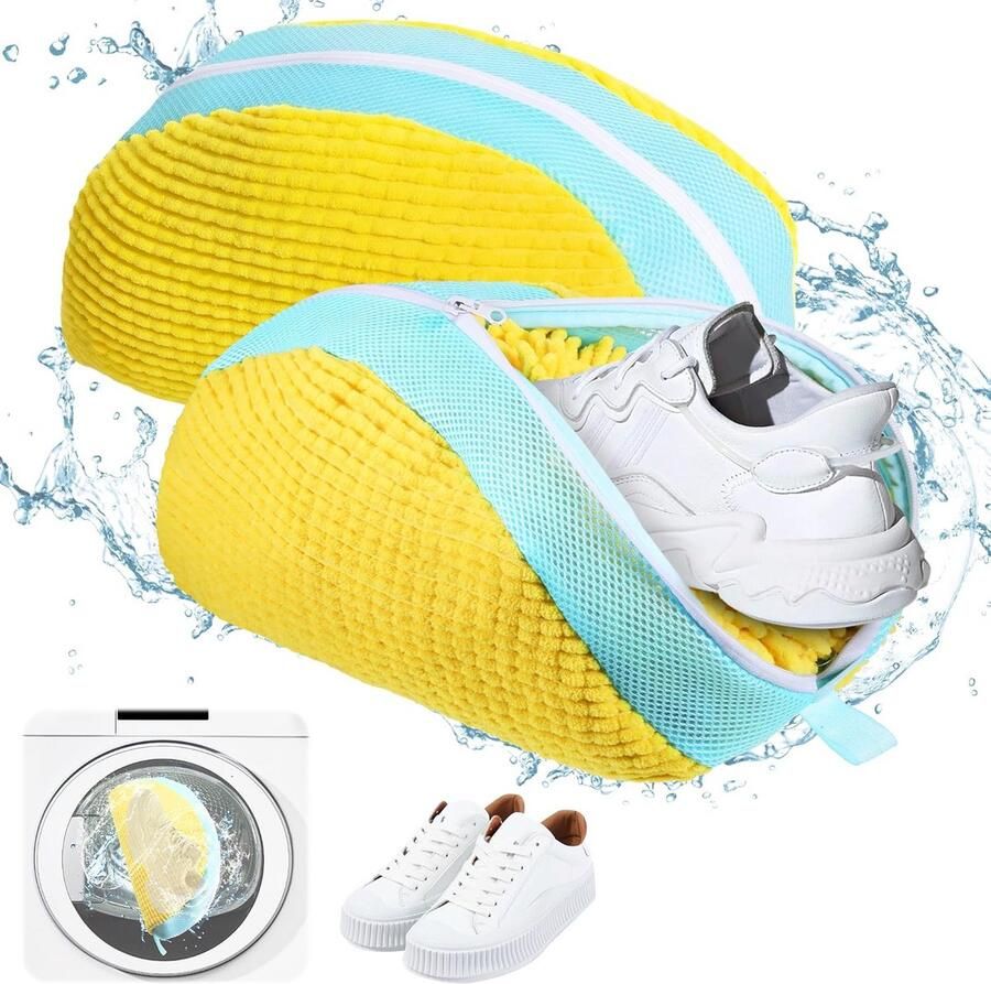 Wasmachine Schoenentas 2 Stuks Beschermende Waskorf voor Sneakers en Schoenen