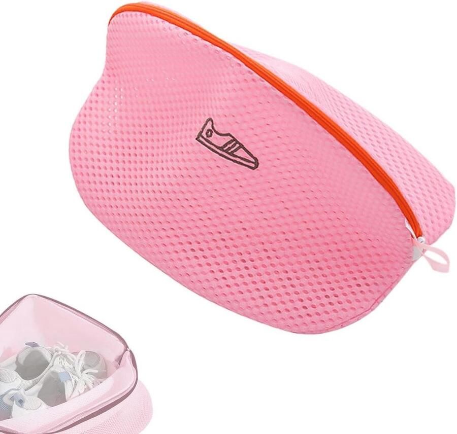 Wasmachine Schoenentas Mesh Waszakken Schoenen Wassen Gladde Ritssluiting Compact Formaat Wit