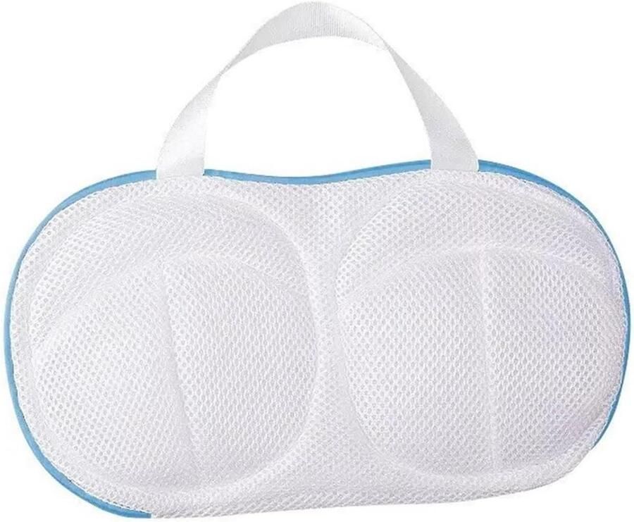 Wasmachine Tas Bh Waszak Ondergoed Beschermen Anti-Vervorming 10x10x10 mm Blauwe Rand