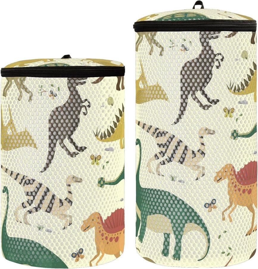 Wasmachine Tassen Schoen Waszak Schoenen Wassen Honingraat Mesh Set van 2 Dinosaurus