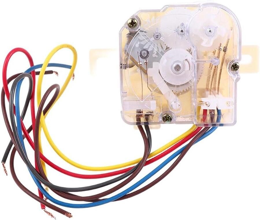Wasmachine Timer Tijdklok Schakelaar Wasmachine Reparatie Semi-automatisch Dual-Tank 6.8 x 5.7 cm Wit