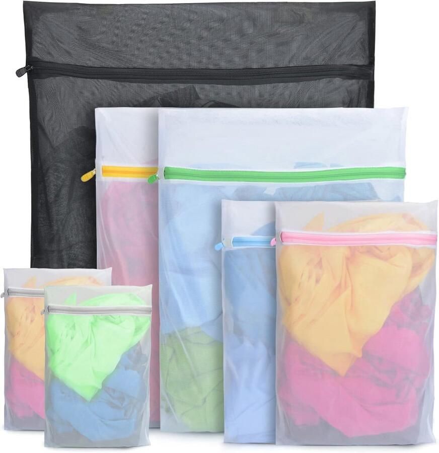 Wasmachine waszak set van 7 wasnet met rits voor lingerie schoenen sokken en babykleding