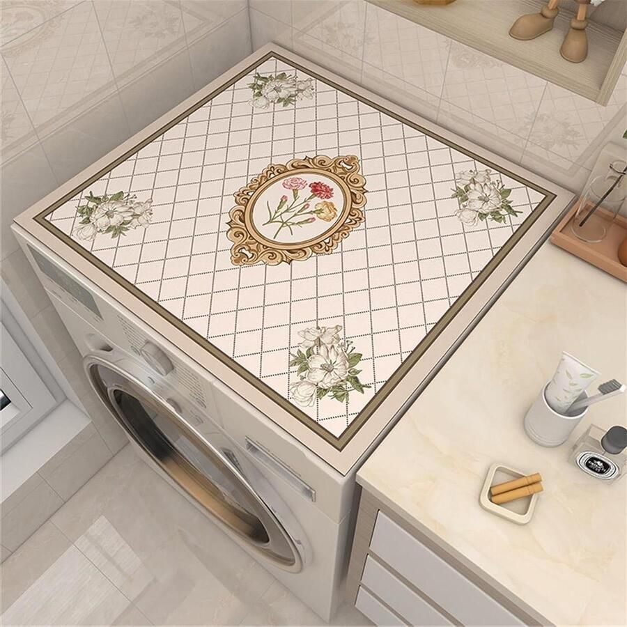 Wasmachinehoes Apparaat Beschermer Apparaten Beschermen Antislip Waterdicht 50x60 cm Bedrukt
