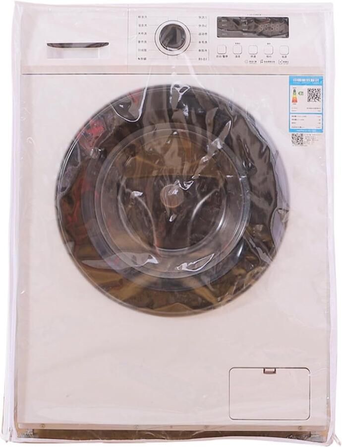 Wasmachinehoes Apparaatbeschermer Drogerhoes Apparaten Beschermen Waterdicht PVC Materiaal 62x56x83cm Transparant
