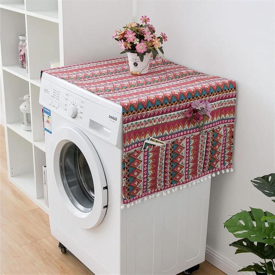 Wasmachinehoes Apparaatdecoratie Huishoudelijk gebruik Linnen materiaal 70-170CM Geometrisch