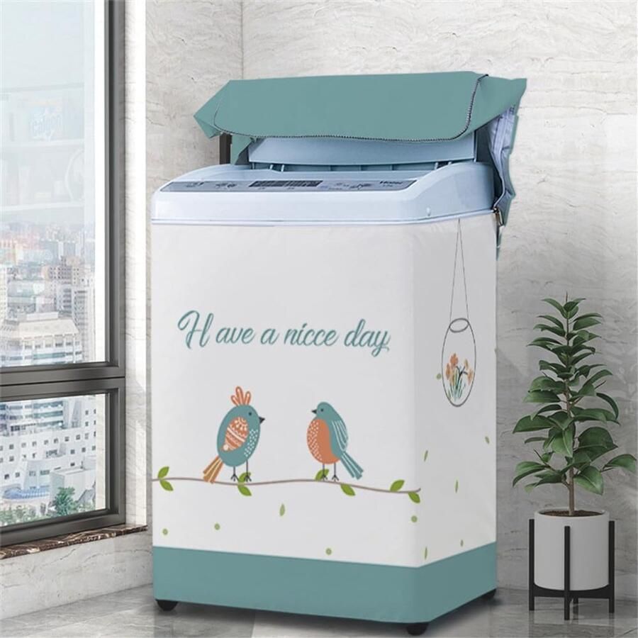 Wasmachinehoes Bovenlader Apparaatbeschermer Apparaten Beschermen Waterdicht Stofdicht Universeel Leuke Vogel