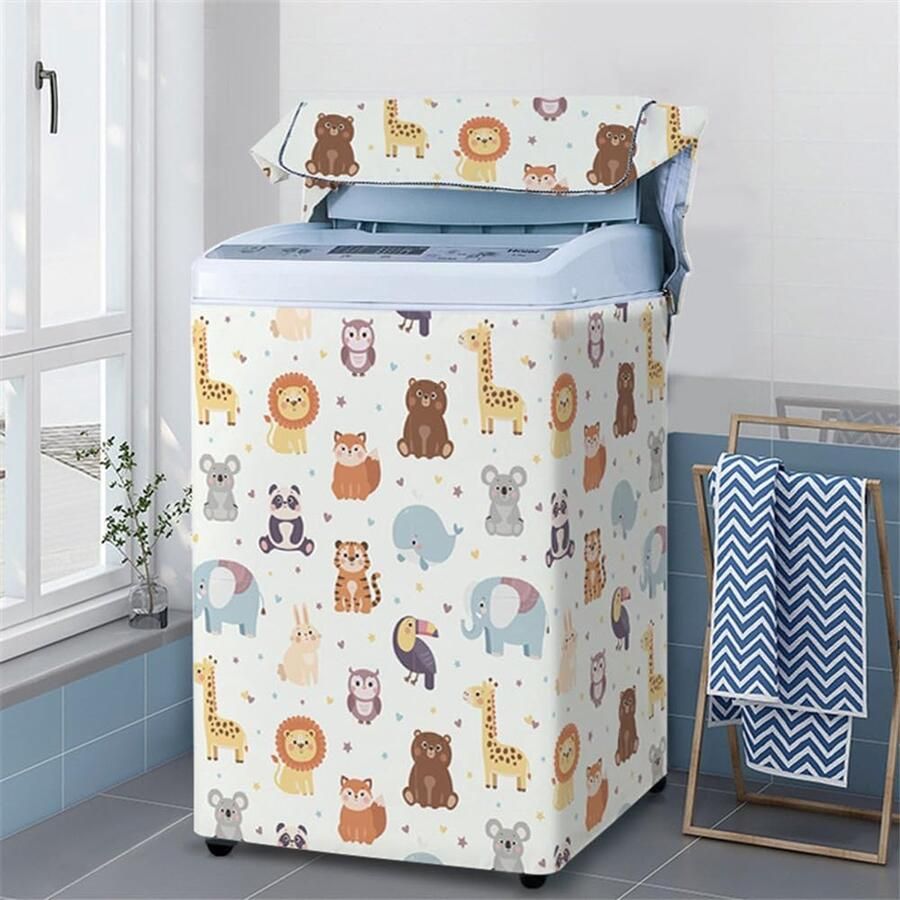 Wasmachinehoes Bovenlader Apparaatbeschermer Bescherming Apparaat Waterdicht Stofwerend Universeel Model Cartoon Print