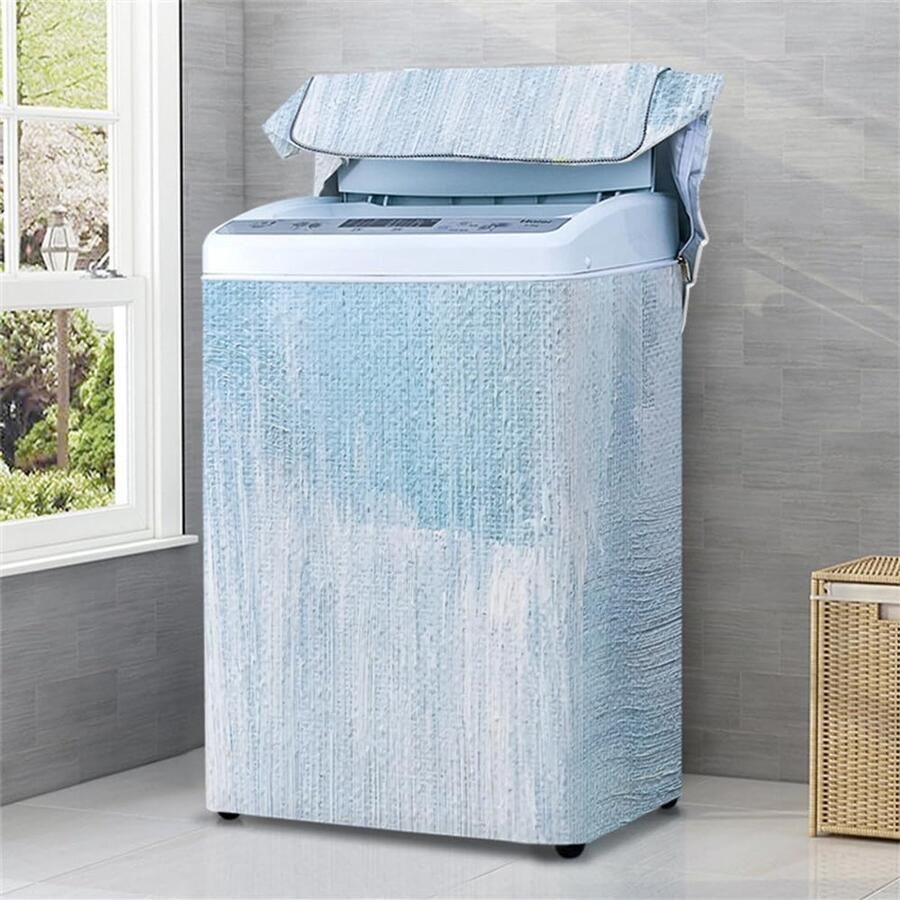 Wasmachinehoes Bovenlader Apparaatbeschermer Bescherming Apparaten Waterdicht Stofdicht XXL Maat Aquarelblauw