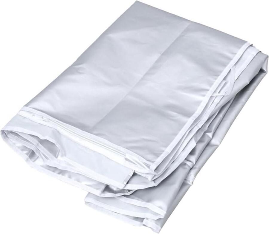 Wasmachinehoes Drogerhoes Apparaat Beschermen Ritssluiting 61 x 63 x 92 cm Zilver