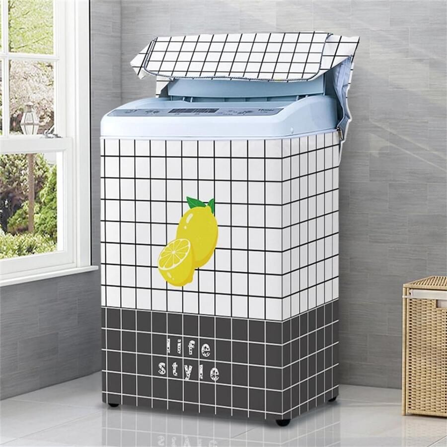 Wasmachinehoes Drogerhoes Apparaat Beschermen Waterdicht Stofdicht XL Bovenlader Geometrisch