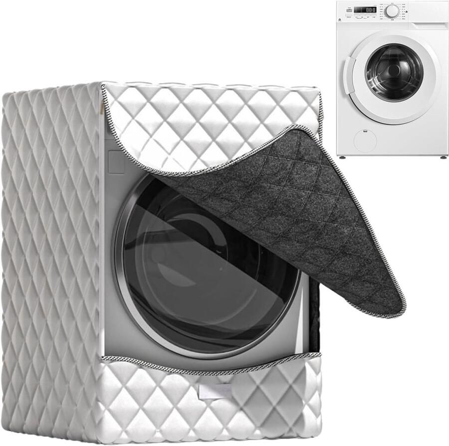 Wasmachinehoes Drogerhoes Stofhoes Apparaat Beschermen Waterdicht Geïsoleerd Maten Zilver