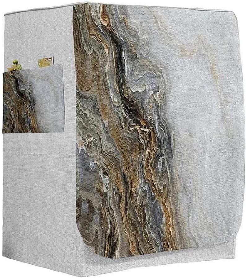 Wasmachinehoes Outdoor Apparaatbeschermer Apparaat Beschermen Driezijdige Afdekking 60 x 65 x 85 cm Wit Bruin