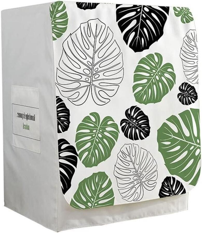 Wasmachinehoes Wasdroger hoes Apparaat beschermen Waterdicht polyester 60 x 85 x 55 cm Schildpad Blad
