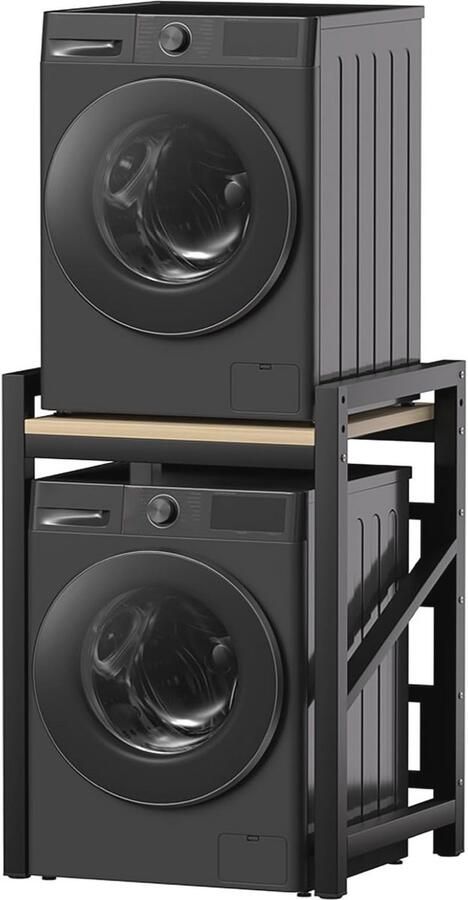 Wasmachinekast met Planken Ruimtebesparend Rek voor Wasmachine en Droger