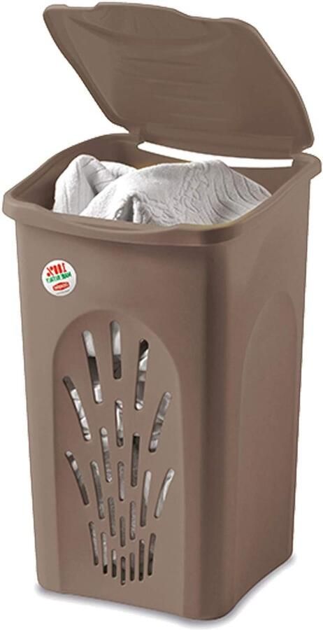 Wasmand Geperforeerd Kledingmand Kleding Opbergen Goede Ventilatie 50 Liter Taupe