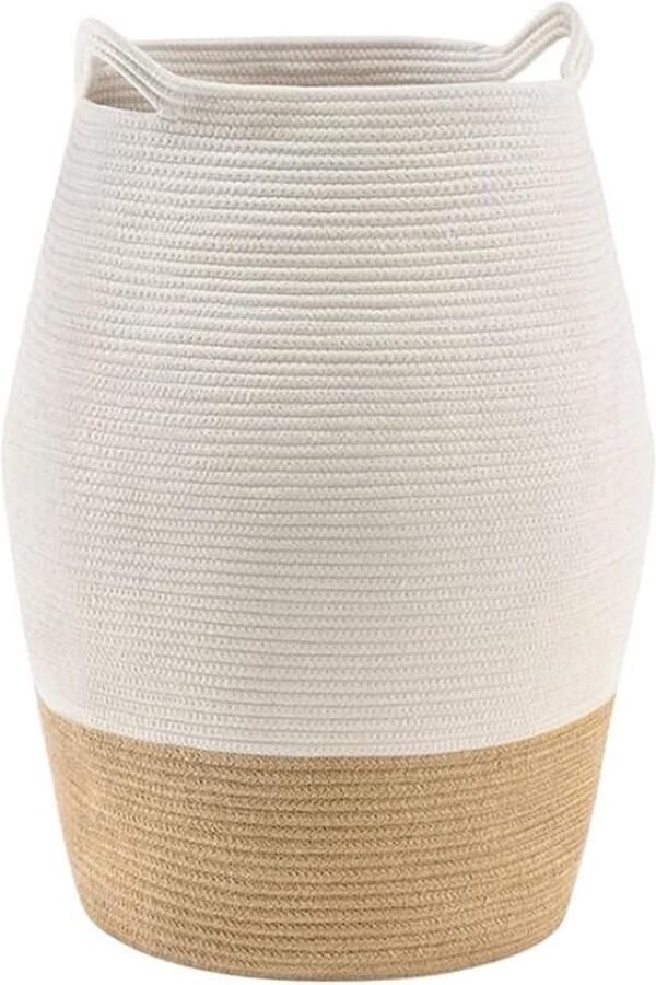 Wasmand Geweven Kledingmand Opbergmand Vuile Kleding Opslag Opvouwbaar Gemakkelijk 65 x 49 x 39cm N.v.t