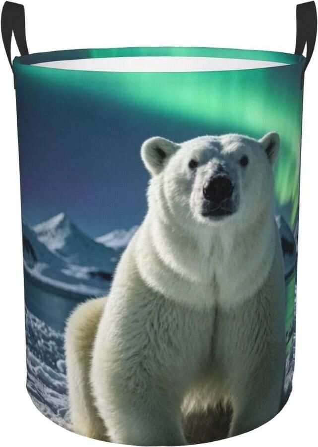 Wasmand Groot Kledingmand Opvouwbaar Vuile Kleding Opslag Waterdicht Oxford Materiaal 40 x 50 cm Zwart