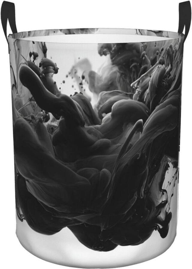 Wasmand Groot Vuile Kleding Mand Kleding Opbergen Waterdicht Oxford Doek 40 x 50 cm Zwart
