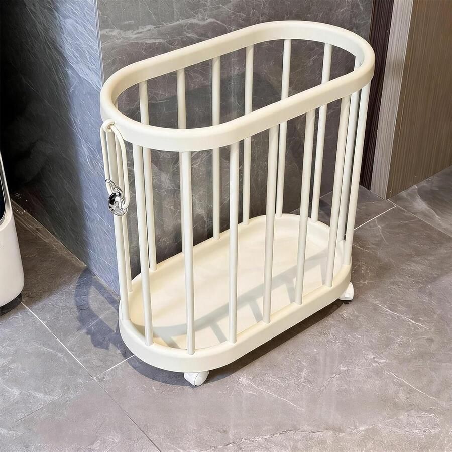 Wasmand Grote Capaciteit Wasmanden Op Wieltjes Kleding Opbergen Ruimtebesparend Ontwerp 47.5 x 25 x 50 cm