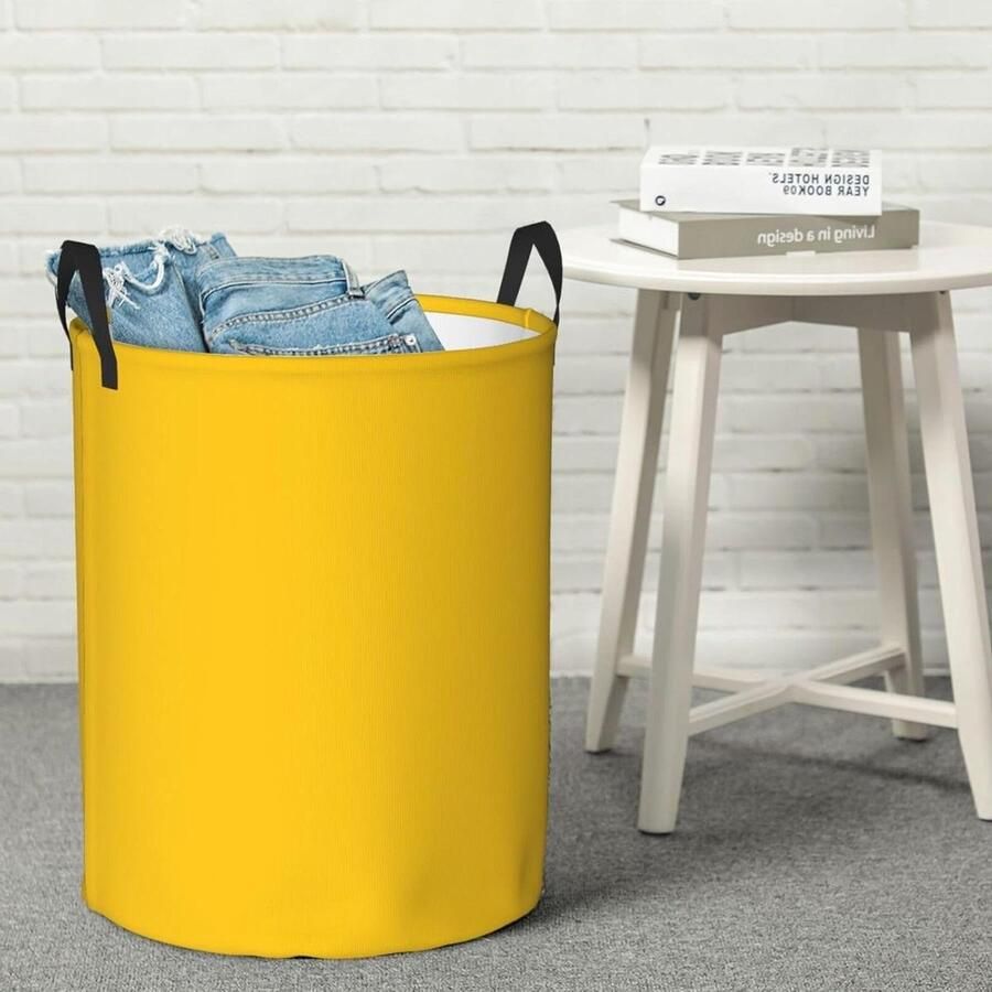 Wasmand handvatten Opbergmand kleding Vuile kleding opslag Hoge capaciteit 90L 49.8 x 39.9 cm Zwart