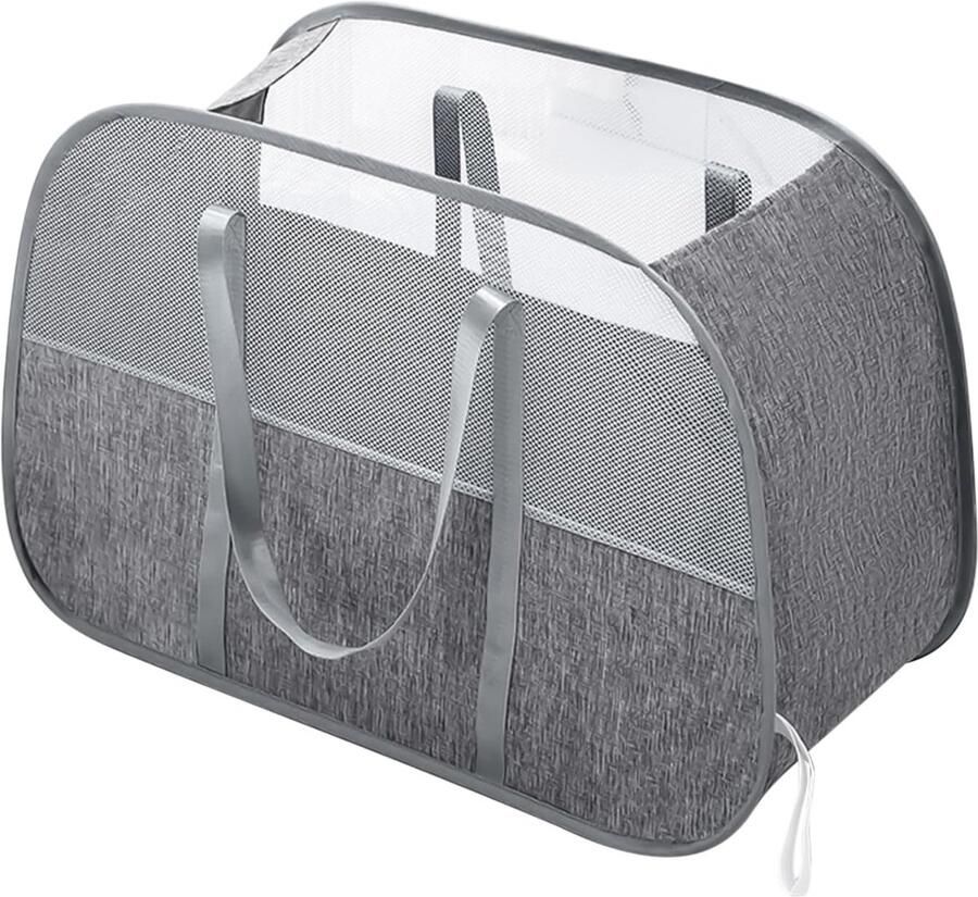 Wasmand Kleding Opberger Slaapkamer Organisatie Grote Capaciteit 90L 27x27x8 cm Grijs