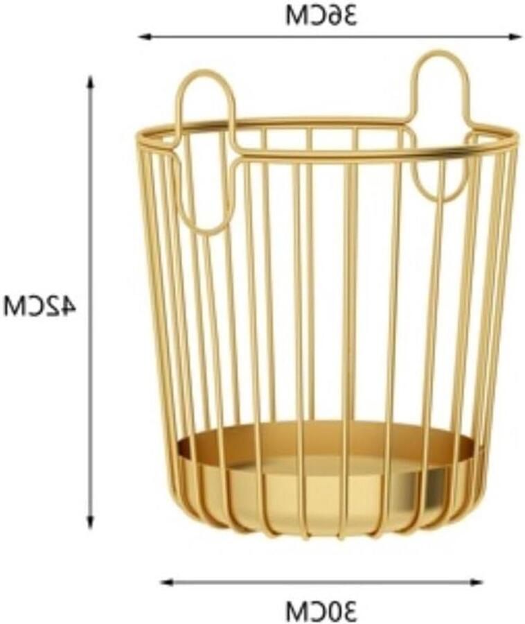 Wasmand Kledingmand Huishoudelijke Opslag Stevig Metalen Frame 36x42 cm Wit