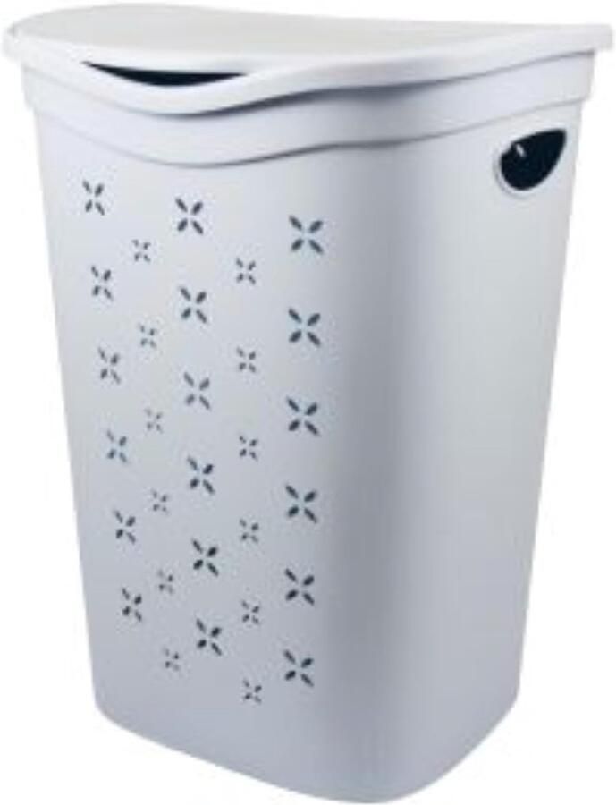 Wasmand Kledingmand Kleding Opbergen Met Deksel 50 cm Hoog Wit