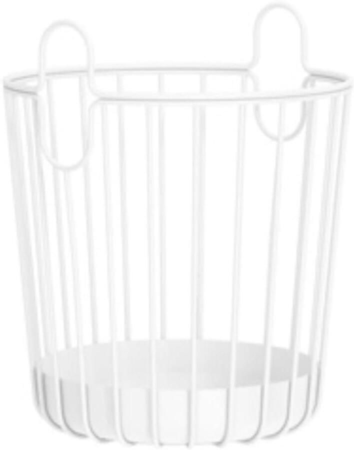 Wasmand Kledingmand Opbergen Vuile Was Met Handvatten 36x42cm Wit